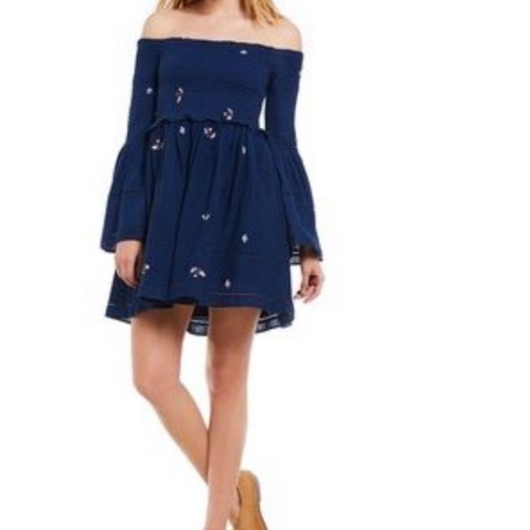 Free People Counting Daisies Embroid. Dress S NWT - Picture 2 of 8